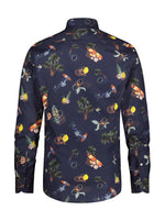 Load image into Gallery viewer, A Fish Named Fred - Tropical Print Shirt in Navy