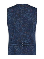 Load image into Gallery viewer, A Fish Named Fred - Pique Floral Waistcoat in Navy