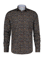 Load image into Gallery viewer, A Fish Named Fred - Small Leaves Print Shirt - Navy