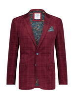 Load image into Gallery viewer, A Fish Named Fred - Printed Cord Blazer in Ruby