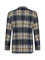 Load image into Gallery viewer, A Fish Named Fred - Travel Printed Check Blazer in Navy