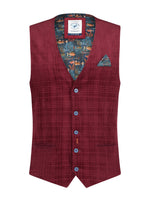 Load image into Gallery viewer, A Fish Named Fred - Print Cord Vest in Ruby