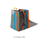Load image into Gallery viewer, Puebco Recycled Plastic Stripe Bag Square - Orange and Blue - Mitchell McCabe Menswear