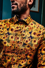 Load image into Gallery viewer, A Fish Named Fred - Van Gough Sunflowers Print Shirt in Yellow
