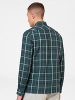 Load image into Gallery viewer, Ben Sherman Grid Check Long Sleeve Shirt - Bottle
