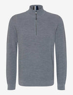Load image into Gallery viewer, Brax Steffan Zip Neck Pullover - Silver