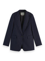 Load image into Gallery viewer, Scotch and Soda Woman Core Fitted Blazer -Night Blue