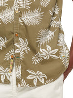 Load image into Gallery viewer, Scotch and Soda Printed Poplin Washed Printed Short Sleeve Shirt - Khaki Leaf
