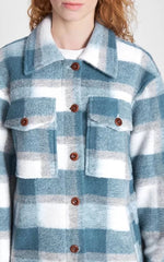 Load image into Gallery viewer, Kings Of Indigo Ariko Check Jacket - Faded Blue