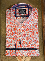 Load image into Gallery viewer, Thomson & Richards Venuti Print Shirt - Orange