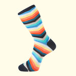 Load image into Gallery viewer, Fortis Green Chevron Stripe Pattern Sock in Multi - Mitchell McCabe Menswear