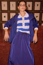 Load image into Gallery viewer, Rich and Royal Hooded Windbreaker - Midnight Blue
