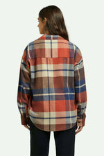 Load image into Gallery viewer, Brixton Womens Bowery Classic Flannel - Navy/Mars Red/Whitecap
