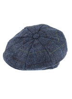 Load image into Gallery viewer, Dents Abraham Moon Tweed 8 Piece Checked Cap - Blue - Mitchell McCabe Menswear
