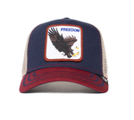 Load image into Gallery viewer, Goorin Brothers Trucker Cap - Indigo Freedom Eagle - Mitchell McCabe Menswear
