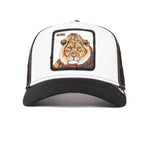 Load image into Gallery viewer, Goorin Brothers Trucker Cap - Black/White King Lion
