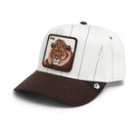 Load image into Gallery viewer, Goorin Brothers Trucker Cap - Pinstripe Lion Mineral Grey
