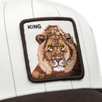 Load image into Gallery viewer, Goorin Brothers Trucker Cap - Pinstripe Lion Mineral Grey

