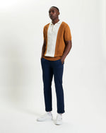 Load image into Gallery viewer, Ben Sherman Textured Block Knit Polo - Caramel - Mitchell McCabe Menswear
