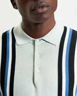 Load image into Gallery viewer, Ben Sherman Vertical Stripe Knit Polo - Light Green
