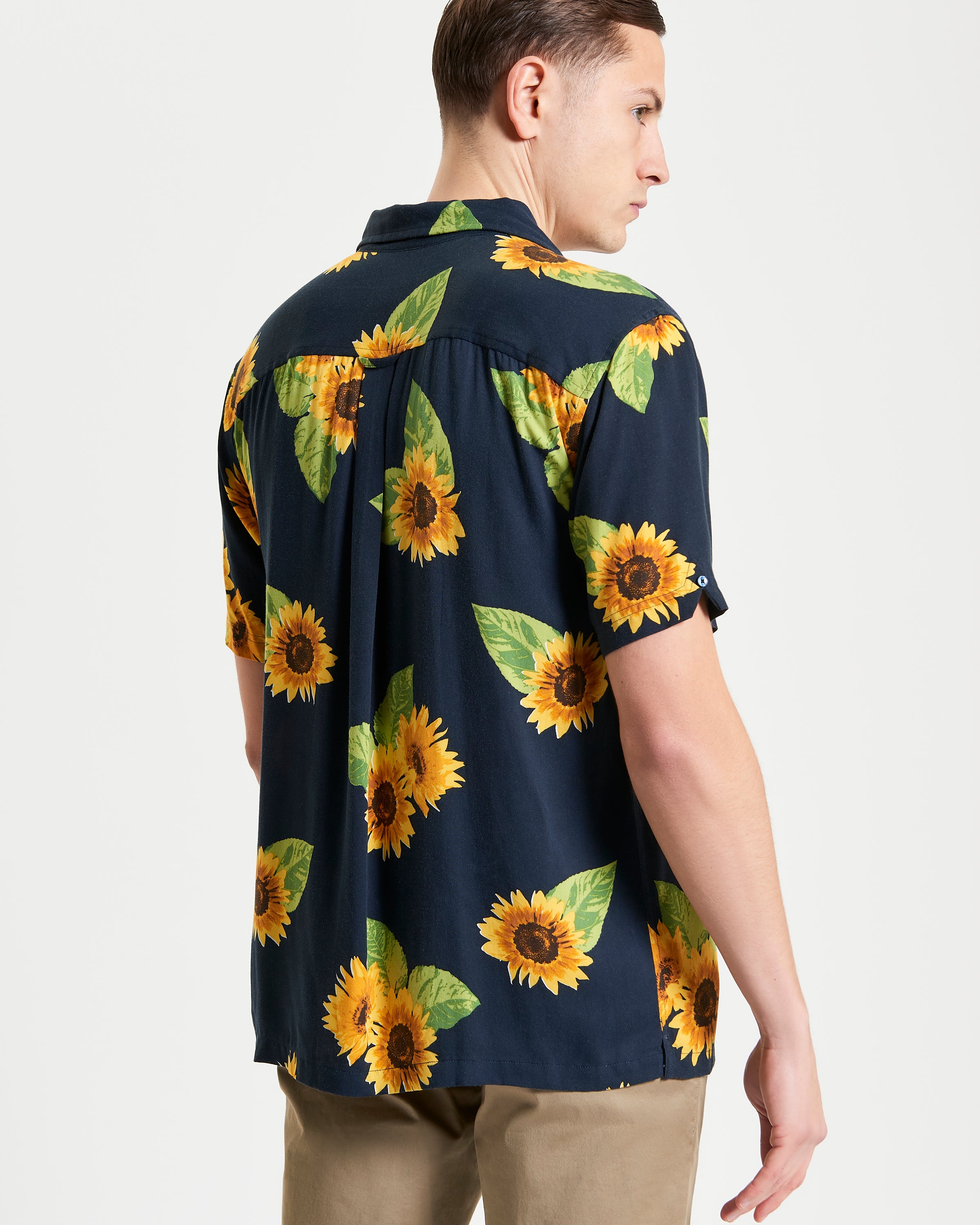 Ben Sherman Sunflower Print Shirt - Navy
