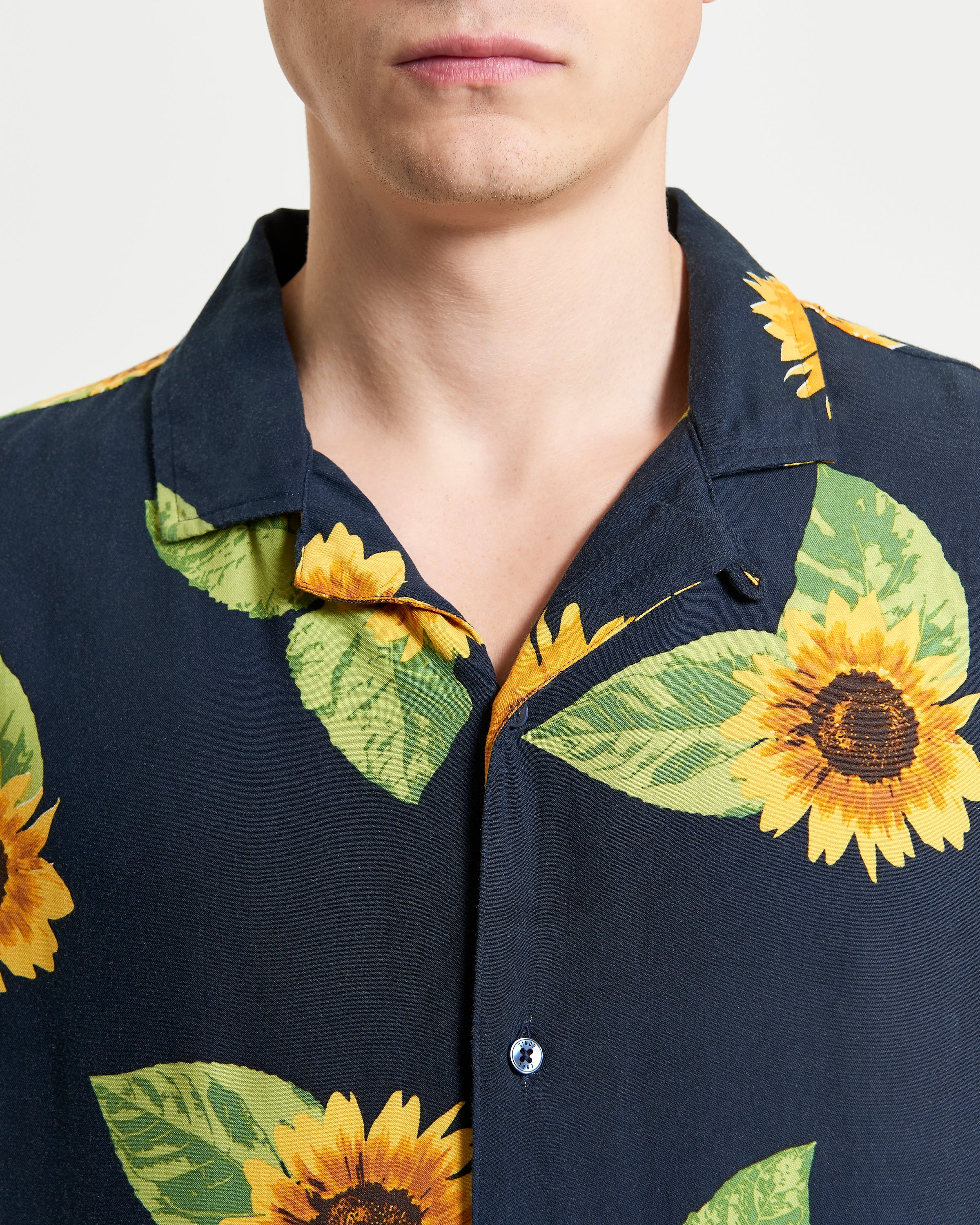 Ben Sherman Sunflower Print Shirt - Navy