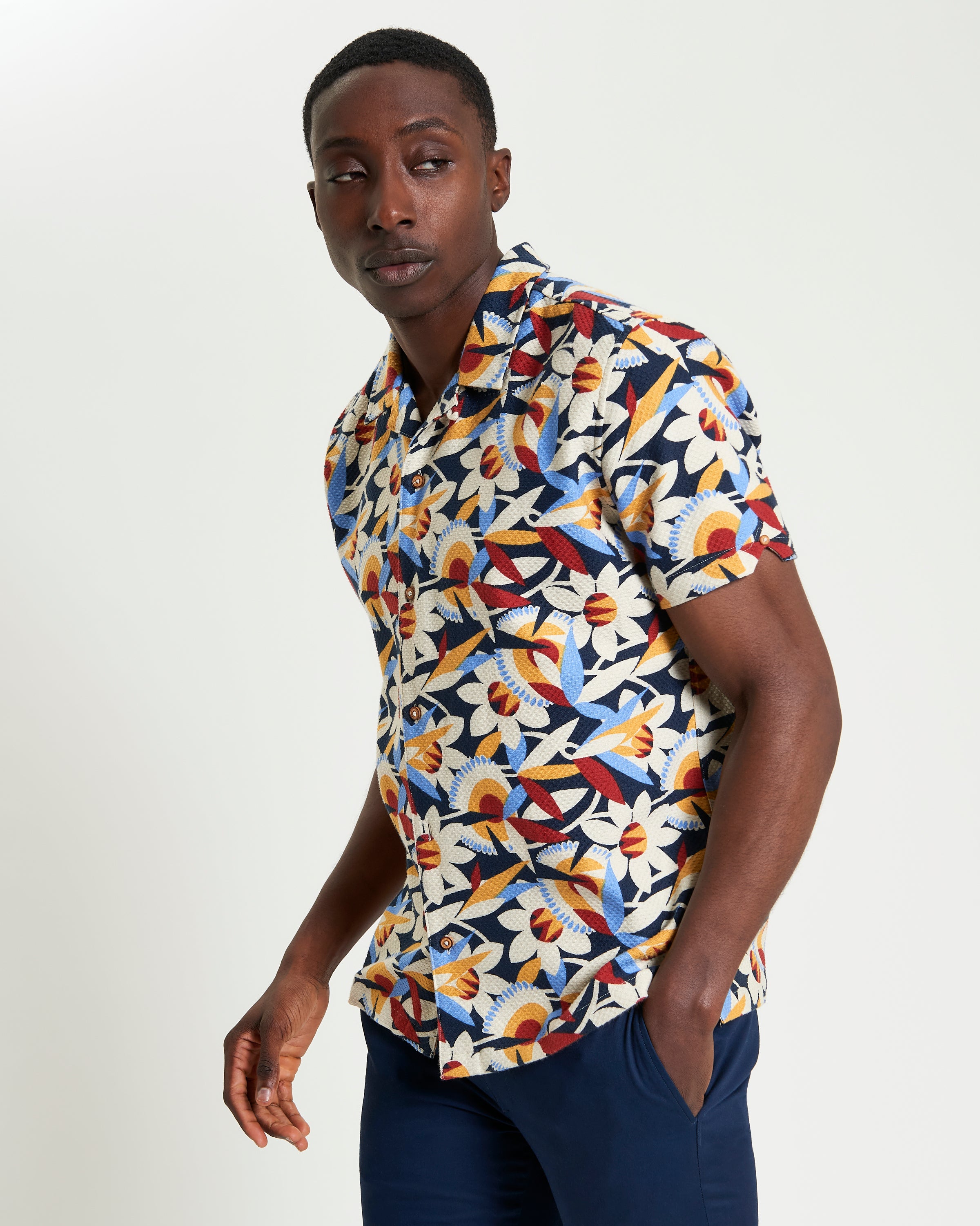 Ben Sherman Abstract Floral Print Shirt - Multi