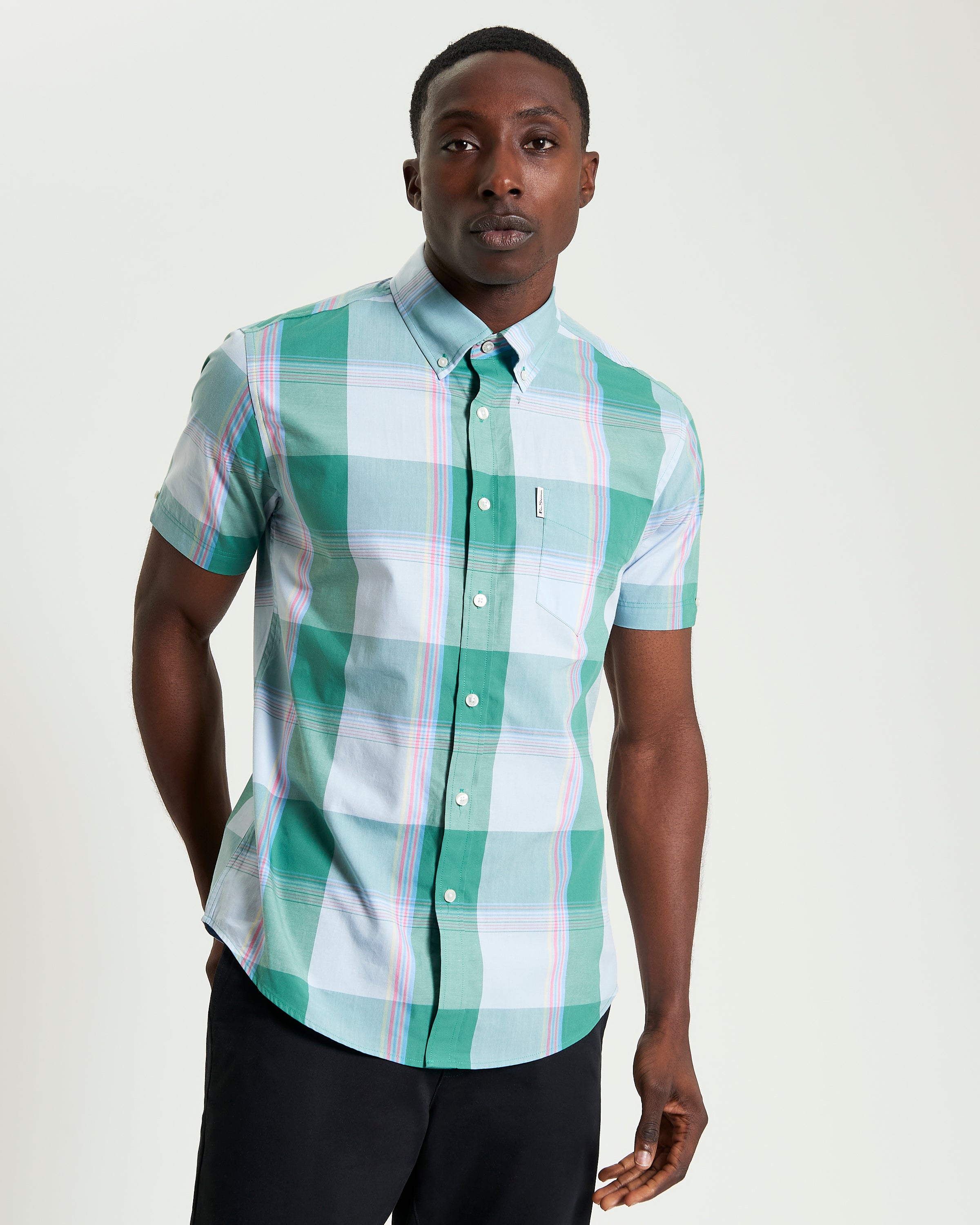 Ben Sherman Multi Coloured Overcheck - Jade