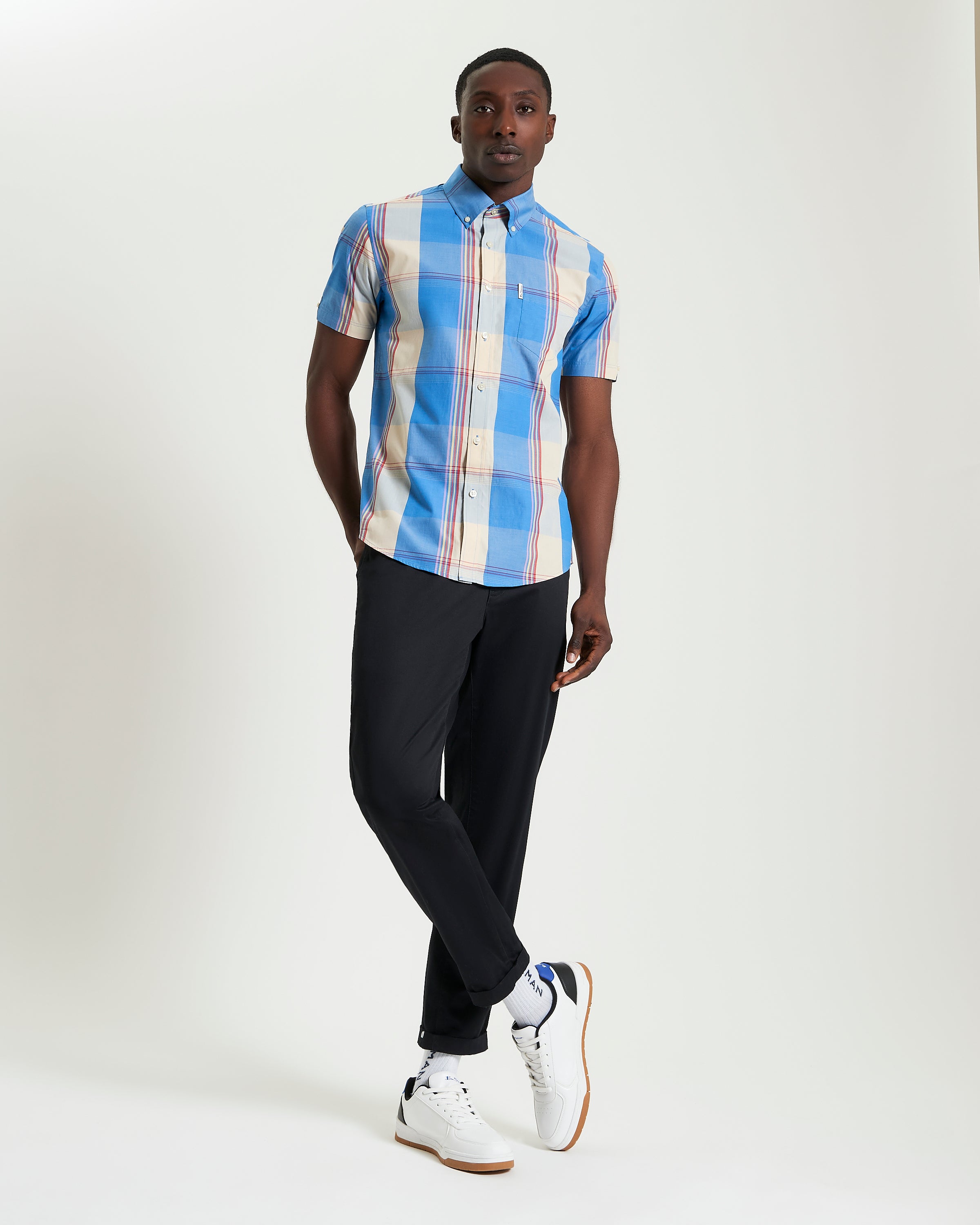 Ben Sherman Multi Coloured Overcheck - Royal