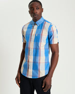 Load image into Gallery viewer, Ben Sherman Multi Coloured Overcheck - Royal
