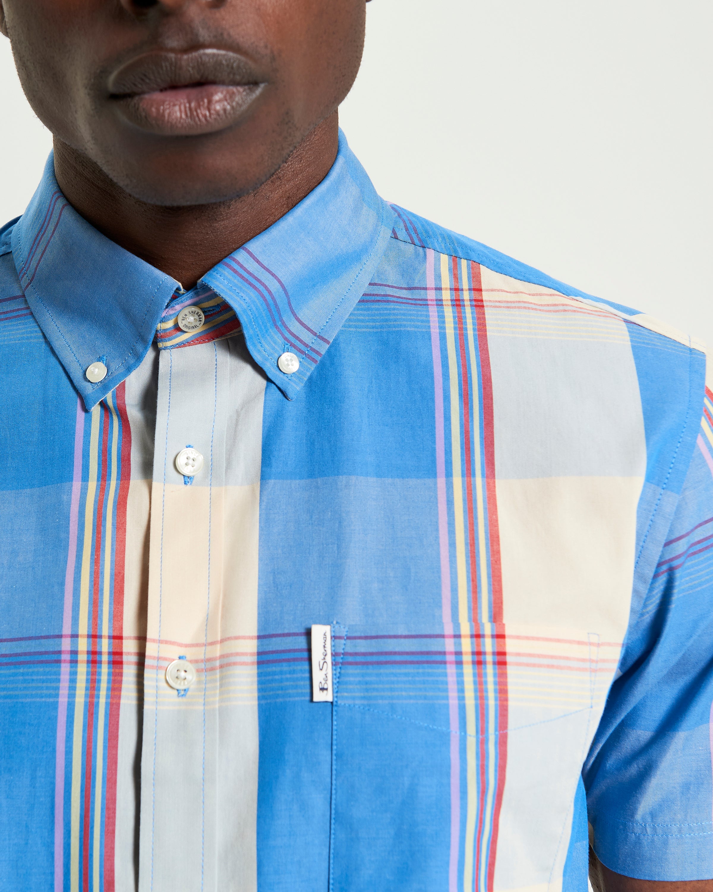 Ben Sherman Multi Coloured Overcheck - Royal