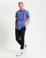 Load image into Gallery viewer, Ben Sherman Large Madras Check Shirt - Kingfisher
