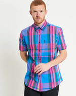 Load image into Gallery viewer, Ben Sherman Large Madras Check Shirt - Kingfisher
