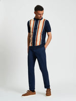 Load image into Gallery viewer, Ben Sherman Vertical Stripe Polo - Dark Navy - Mitchell McCabe Menswear
