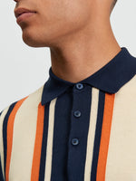 Load image into Gallery viewer, Ben Sherman Vertical Stripe Polo - Dark Navy - Mitchell McCabe Menswear
