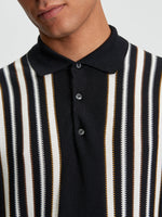 Load image into Gallery viewer, Ben Sherman Placement Stripe Polo - Black - Mitchell McCabe Menswear
