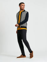 Load image into Gallery viewer, Ben Sherman Bi Coloured Button Through Knit - Black
