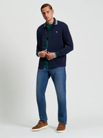 Load image into Gallery viewer, Ben Sherman Tipped Long Sleeve Polo - Navy - Mitchell McCabe Menswear
