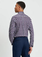 Load image into Gallery viewer, Ben Sherman Paisley Geo Print Shirt - Dark Wine - Mitchell McCabe Menswear
