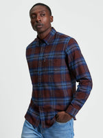 Load image into Gallery viewer, Ben Sherman Ombre Check Shirt - Marine

