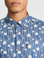 Load image into Gallery viewer, Ben Sherman Floral Bamboo Print Short Sleeve Shirt - Indigo
