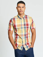 Load image into Gallery viewer, Ben Sherman Oversized Check Short Sleeve Shirt - Zest
