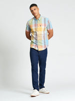 Load image into Gallery viewer, Ben Sherman Large Madras Short Sleeve Shirt - Zest
