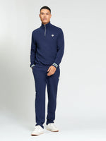 Load image into Gallery viewer, Ben Sherman Textured Half Zip Sweat - Dark Navy
