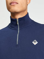 Load image into Gallery viewer, Ben Sherman Textured Half Zip Sweat - Dark Navy
