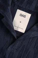 Load image into Gallery viewer, OAS Terry Polo Shirt - Glitch Navy
