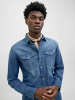 Load image into Gallery viewer, Jack &amp; Jones Sheridan Denim Western Shirt - Indigo

