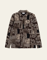 Load image into Gallery viewer, Le Deux - Kaleb Patchwork Jacquard Overshirt in Mountain Grey Brown
