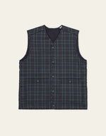 Load image into Gallery viewer, Le Deux - Matt Checked Vest in Dark Navy
