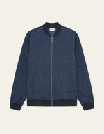 Load image into Gallery viewer, Le Deux - Ballier AOP Crew Track Jacket in Dark Denim Blue
